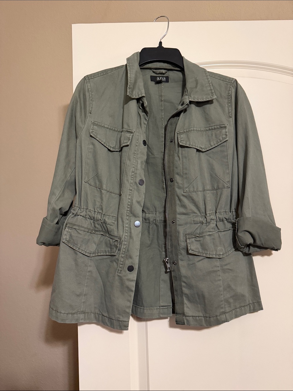 a.n.a Olive Green Utility Field Jacket